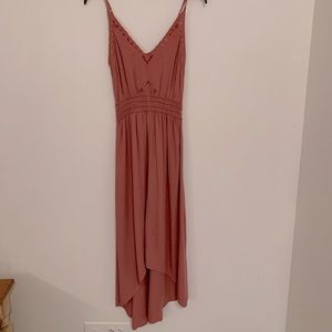 ASTR the Label dusty pink/taupe high to low midi dress size XS